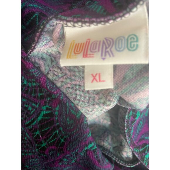 Lularoe Cassie Size XL Below Knee Paisley Purple Skirt NWT - Picture 5 of 7